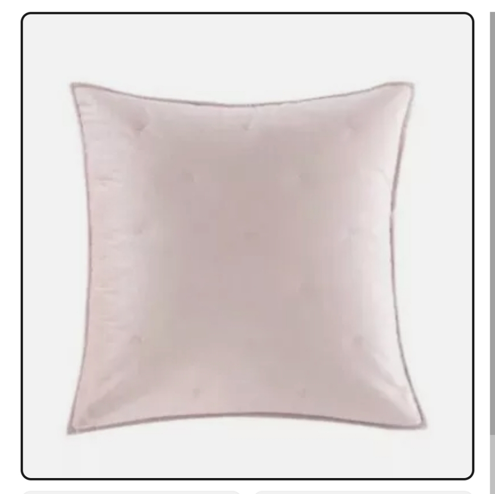 NWT Better Homes & Gardens velvet euro shams in blush pink